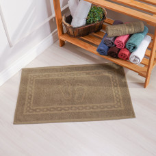Toalha de Piso Luxo 450gr/M² Jacquard 68cm x 45cm Alto e Baixo Relevo 100% Algodão Castor - Bene Casa